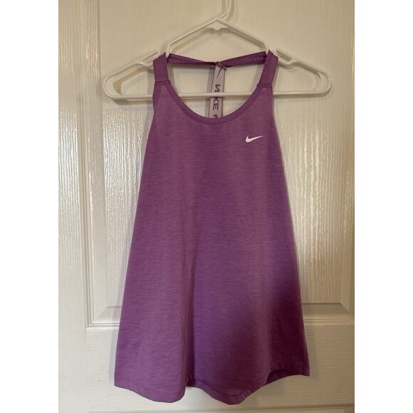 NIKE Purple Elastika Dri-Fit Loose Fit Racerback Tank, Size Med - Picture 1 of 6